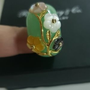 Jade and Multicolored Mother of Pearl